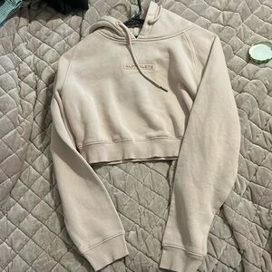 Alphalete small pink crop hoodie